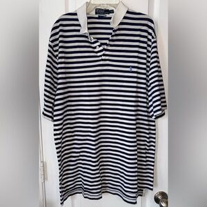 Polo by Ralph Lauren Blue & White Men’s Striped Golf Shirt Size L